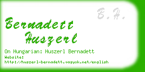 bernadett huszerl business card